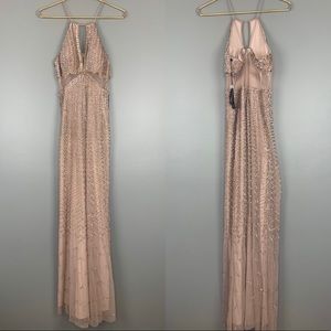 Rose Gold Adrianna Papell Dress with Sequins